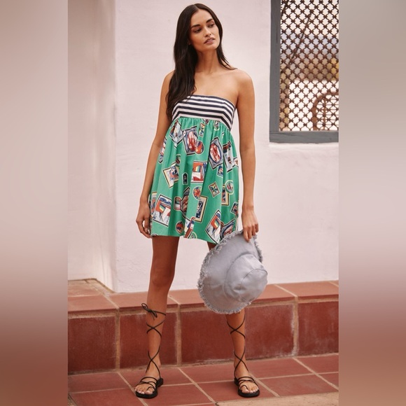Anthropologie Dresses & Skirts - Anthropologie Celandine Strapless Patterned Bubble Mini Dress NWT
